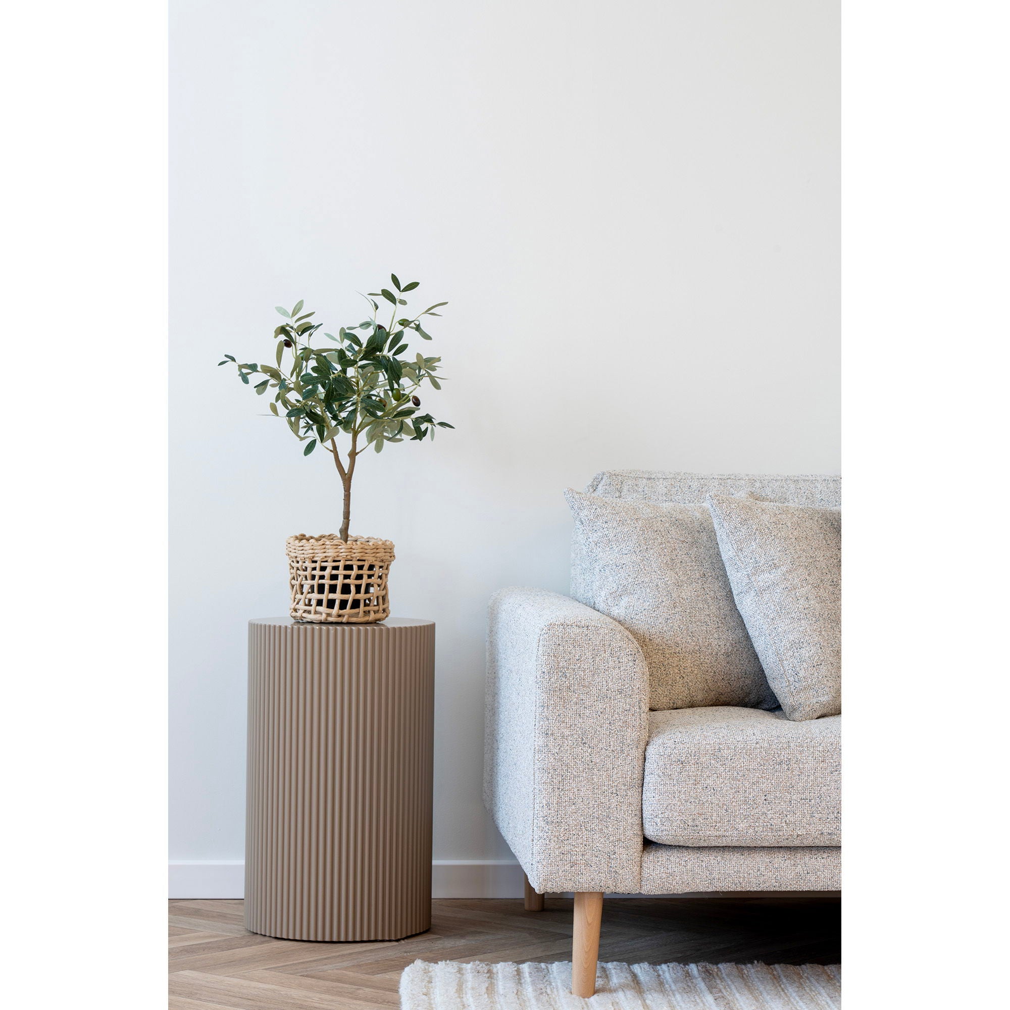 Farense – Beistelltisch, beige Ø30×50 cm
